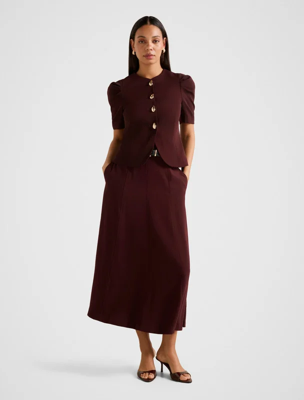 فورايفر نيو CELINE Belted Midi Skirt